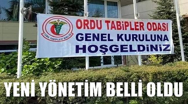 Ordu Tabipler Odası'nın yeni yönetimi seçildi