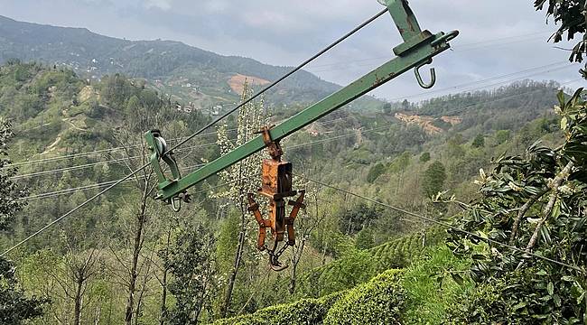 Rize'de hırsızlar teleferikleri çalmaya başladı