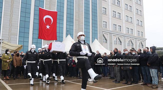 Samsun'da vefat eden polis memuru toprağa verildi