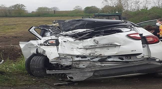 Samsun-Ordu Karayolunda meydana gelen kazada 4 kişi yaralandı