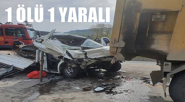 Trabzon'da trafik kazası 1 ölü 1 yaralı