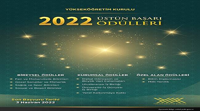 YÖK Başarı Ödülleri başvuruları başladı