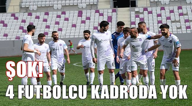52 Orduspor'da İskendurunspor maçı öncesi 4 futbolcu kadroda yok
