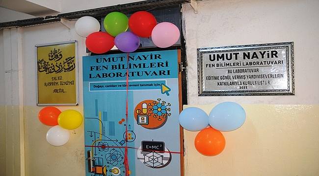 Giresunsporlu Umut Nayir Şırnak&#039;ta Fen Laboratuvarı kurdu