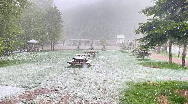 Ordu'da 19 Mayıs'ta kar yağdı