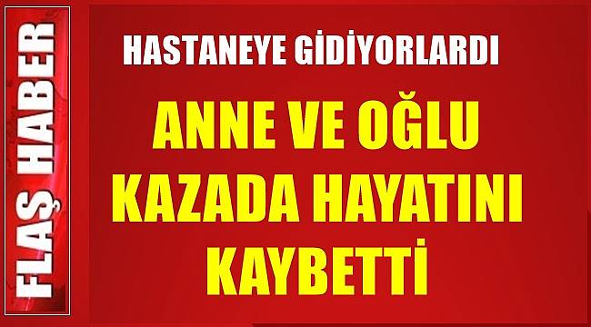 Ordu'da anne ile oğlu trafik kazasında hayatını kaybetti