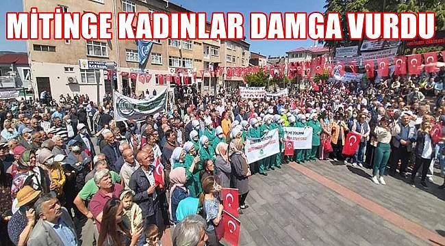 Ordu'da maden aramaya tepki mitingine kadınlar damga vurdu