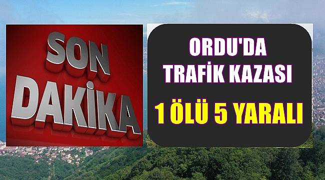Ordu'da trafik kazasında 1 kişi öldü 5 kişi de yaralandı