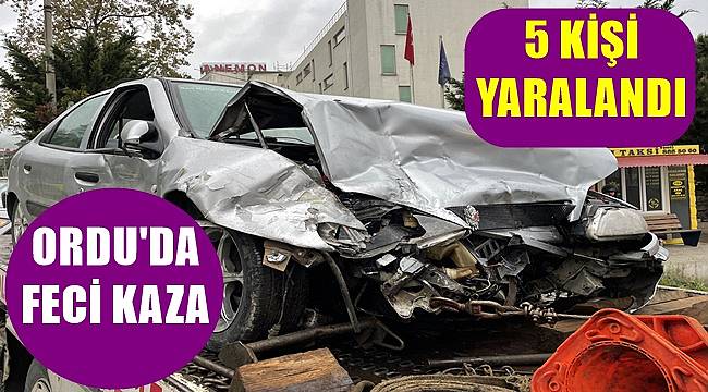 Ordu'da trafik kazasında 5 kişi yaralandı