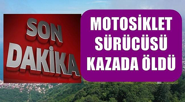 Ordu'da trafik kazasında motosiklet sürücüsü öldü