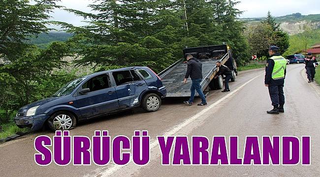 Ordu'da trafik kazasında sürücü yaralandı