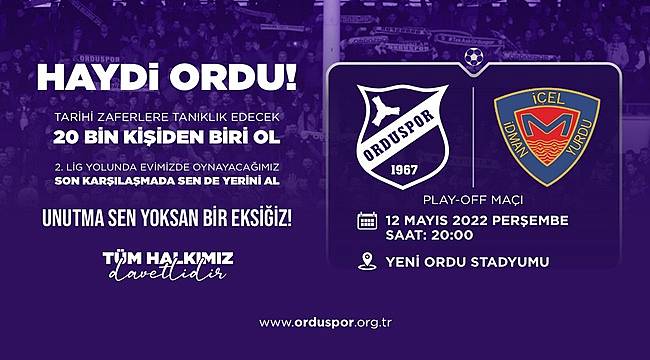 Orduspor 1967'de 2.Lig heyecanı