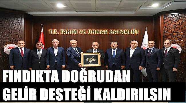 Fındıkta doğrudan gelir desteği kaldırılsın