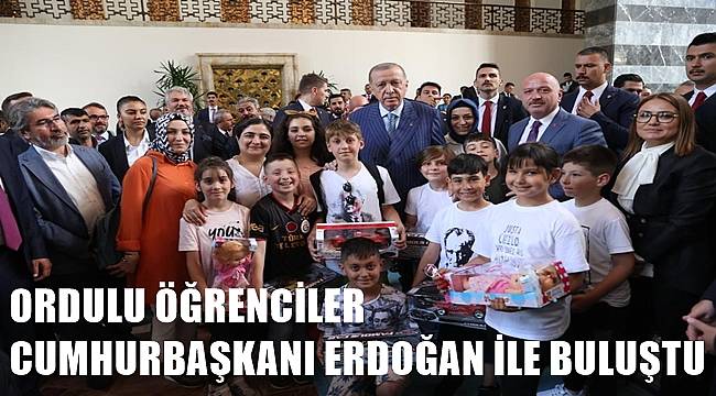 Gündoğdu Ordulu öğrencileri Cumhurbaşkanı ile buluşturdu