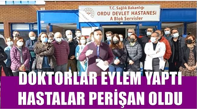 Hekimler Ordu'da da greve gitti hastalar zor durumda kaldı