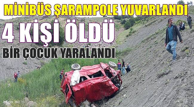 Minibüs şarampole yuvarlandı 4 kişi öldü
