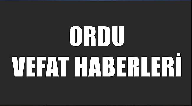 Ordu 22 Haziran Çarşamba  Vefat Haberleri