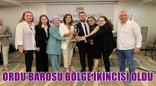 Ordu Barosu Karadeniz Bölge ikincisi oldu