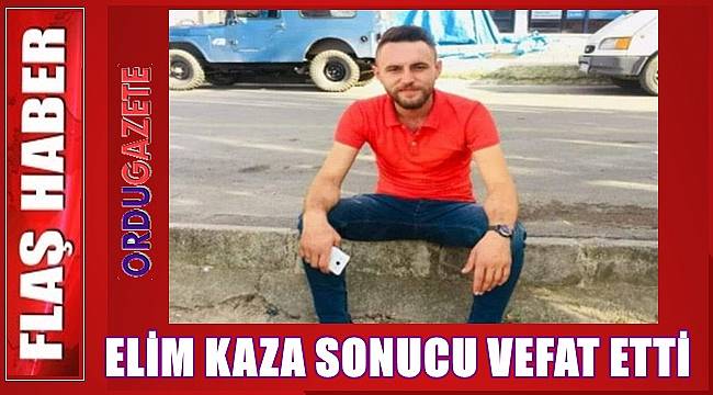 Ordu'da Aşkın Tut elim bir kaza sonucu vefat etti
