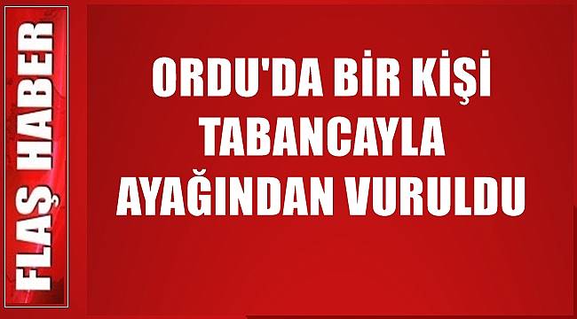 Ordu&#039;da bir kişi tabancayla ayağından yaralandı