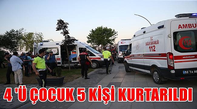 Ordu'da boğulma tehlikesi geçiren 4'ü çocuk 5 kişi kurtarıldı