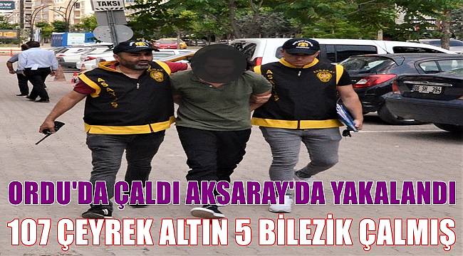 Ordu'da çaldı Aksaray'da yakalandı