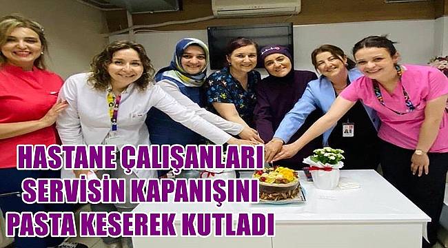Ordu'da hastanede pandemi servisinin kapanışı pasta keserek yapıldı