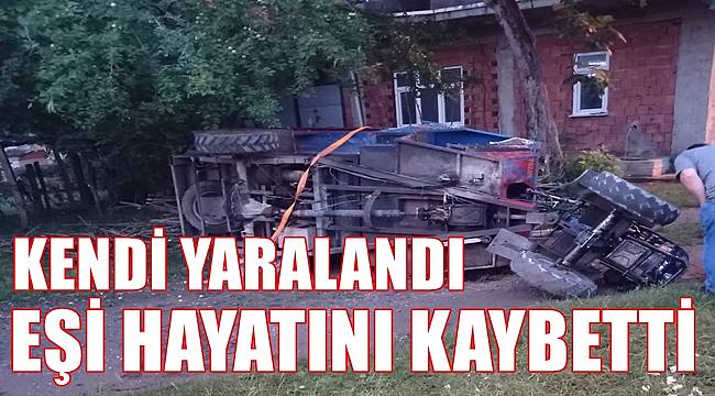 Ordu'da kazada sürücü yaralandı eşi hayatını kaybetti