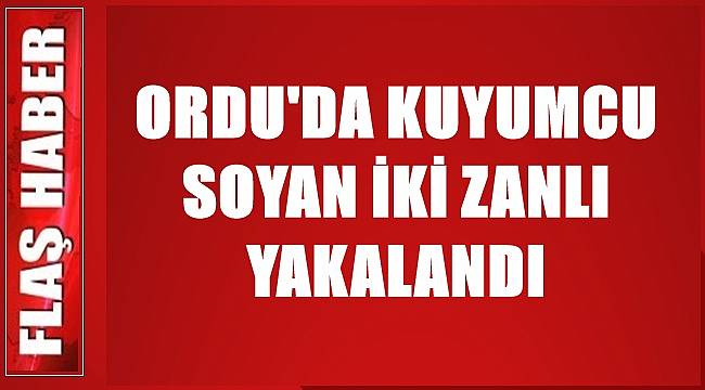 Ordu'da kuyumcudan altın çalan 2 zanlı yakalandı