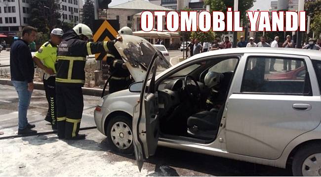 Ordu'da otomobil alev aldı
