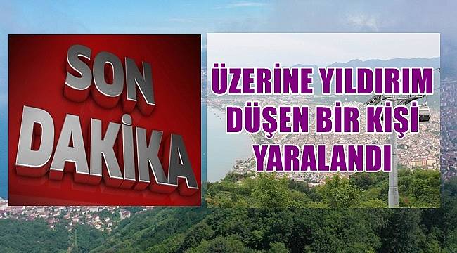Ordu'da üzerine yıldırım düşen bir kişi yaralandı