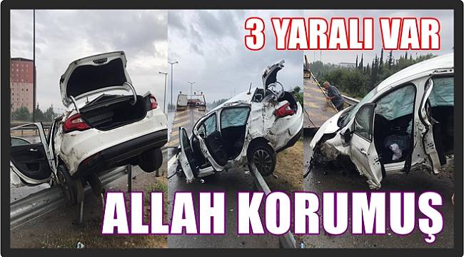 Ordu'dan İstanbul'a giderken kaza geçirdiler; 3 yaralı var