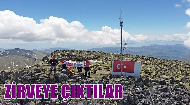 Ordu&#039;nun en yüksek zirvesine tırmandılar