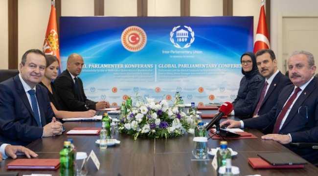 TBMM Başkanı Şentop, Sırbistan Meclis Başkanı Dacic'le görüştü