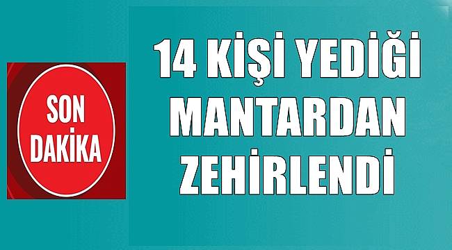14 kişi mantardan zehirlendi
