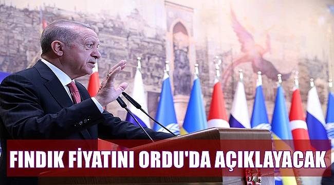 Cumhurbaşkanı Erdoğan fındık fiyatını Ordu'da açıklayacak