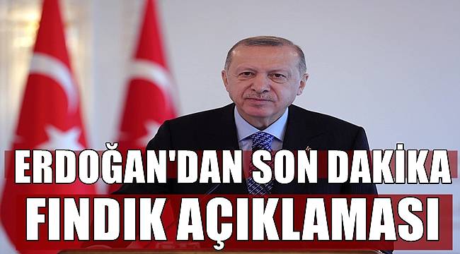 Cumhurbaşkanı Erdoğan TRT'de fındıkla ilgili flaş açıklama yaptı