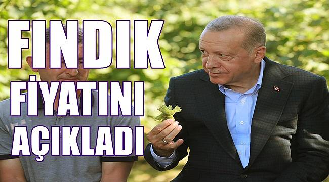 Erdoğan fındık fiyatını açıkladı
