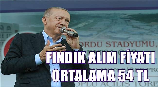 Fındık fiyatı ortalama 54 TL olarak belirlendi