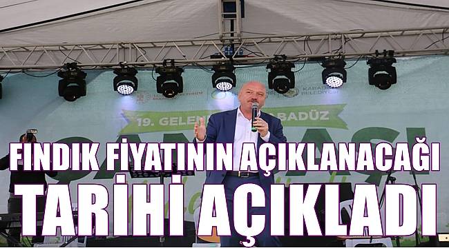Gündoğdu; Fındık fiyatının açıklanacağı tarihi açıkladı