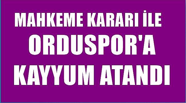 Mahkeme Orduspor Kulübüne kayyum atadı