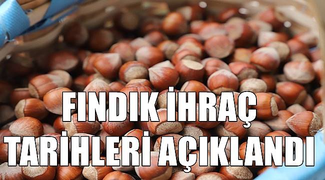 Ordu'da 2022 yılı fındık ihraç tarihleri açıklandı