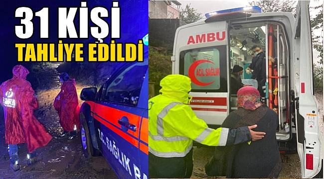 Ordu'da 31 vatandaş tahliye edildi