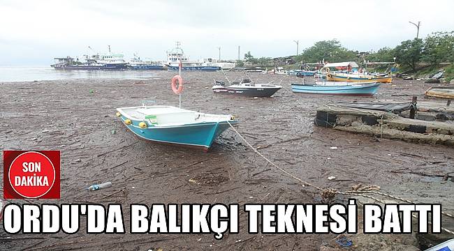 Ordu'da balıkçı teknesi battı