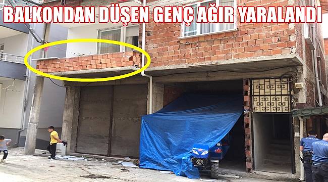 Ordu'da balkonun mermeri kırıldı yere düşen genç ağır yaralandı