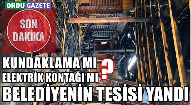 Ordu'da belediyeye ait sosyal tesis yandı