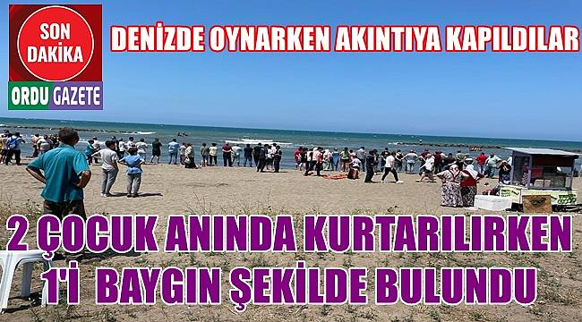 Ordu'da boğulma tehlikesi geçiren 3 çocuktan 1'inin durumu ağır