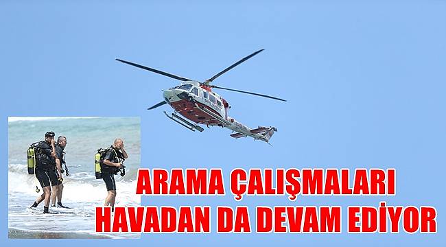 Ordu'da kayıp genci bulmak için sahil güvenlik helikopteri de kullanılıyor