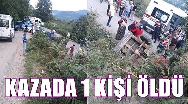 Ordu'da kazada 1 kişi hayatını kaybetti