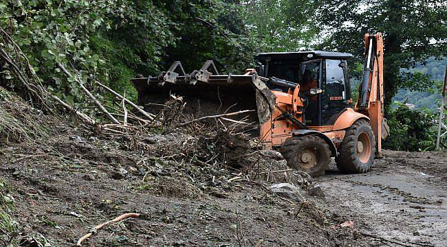Ordu'da şiddetli yağışın yol açtığı hasarlar gideriliyor